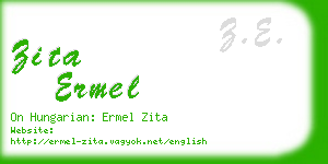 zita ermel business card